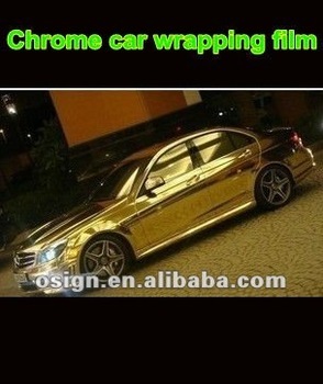 Chrome mirror gold car wrapping vinyl film