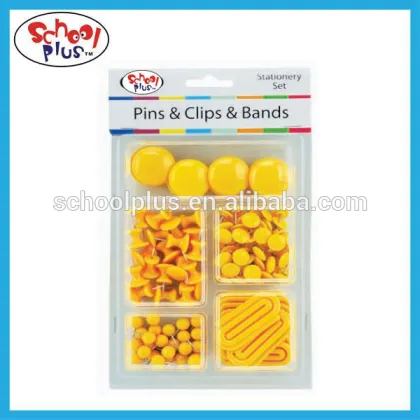 office pin set magnetic button push pin plastic paper clips set