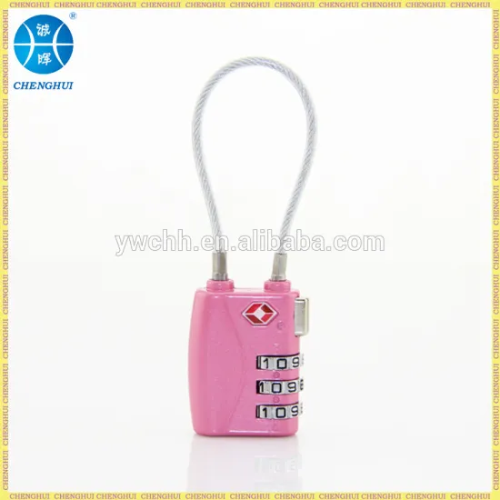 TSA combination padlock TSA Steel cable lock