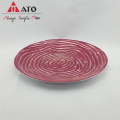 Colorful Clear embossed plate with aluminzing& spray color