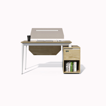 Modular Single-Seat Office Furniture: Desk Partitions with Metal Feet for Collaborative Workspaces