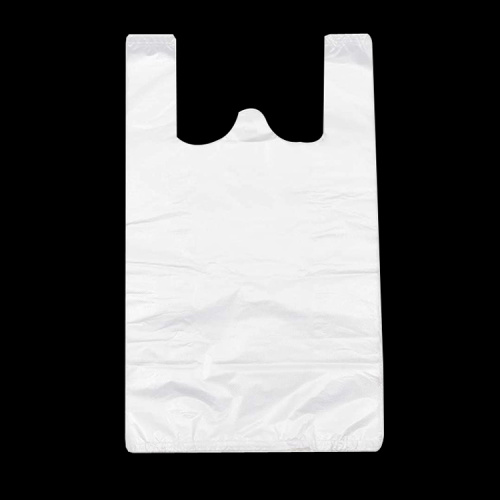 T-Shirt Carry-Out Bags Plastic Grocery Bags with Handles Shopping Restaurant Bags in Bulk