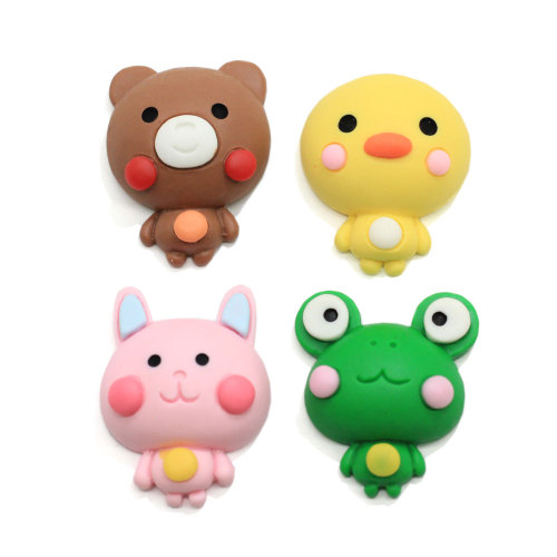 Mixed Design Resin Animal Cabochon Lovely Bear Diy Art Decor Artificial Rabbit Keyring Ornament Cartoon Frog Hairpin Making