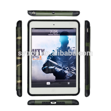 Camouflage design TPU+PU case newest camouflage phone case for ipad mini4