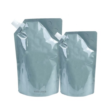 Custom Print 1L Pure Aluminum Foil Spout Pouch Laminated Plastic Nozzle Bag for Hand Sanitizer Packaging