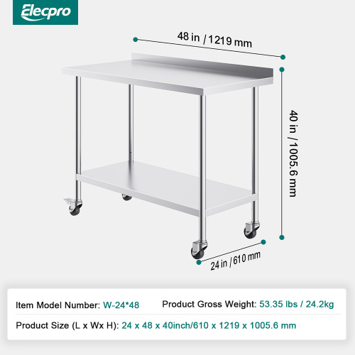 stainless steel prep table Commercial Stainless Steel Kitchen Work Table Manufactory