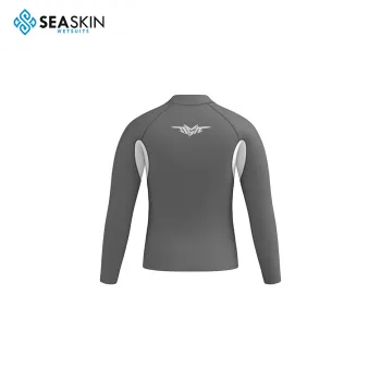 Seaskin 2mm Long Sleeve Custom Print Wetsuit Tops