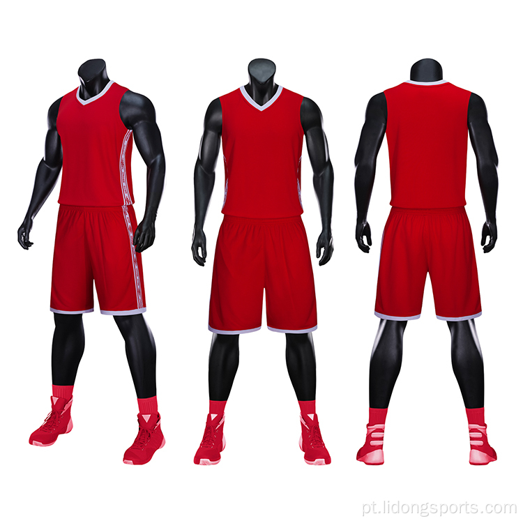 Último uniforme de camisa de camisa de basquete masculino