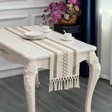 Farmhouse Linen Moroccan & American Macrame Table Runners for Weddings and Events