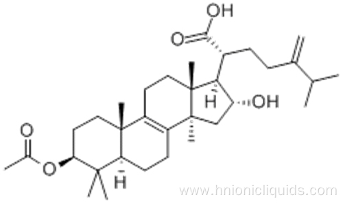 Lanost-8-en-21-oicacid, 3-(acetyloxy)-16-hydroxy-24-methylene-,( 57188879,3b,16a)- CAS 29070-92-6