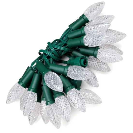 Waterproof WS2811 RGB DC12V C9 LED Pixel Christmas String Lights