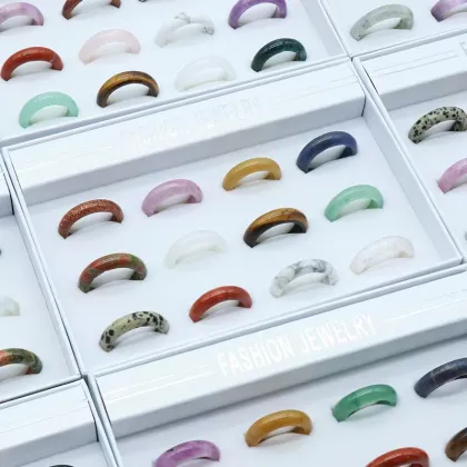 High Quality Crystal Stone Rings - Wholesale Hot Sale Twelve Running Crystal Rings for Gift