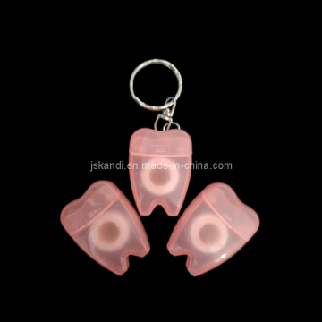 Dental Floss as Teeth Sharpe as Different Color with Key Ring