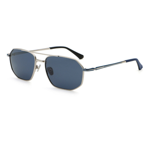 TAC Polarized Polygon Metal Aviator Sunglasses