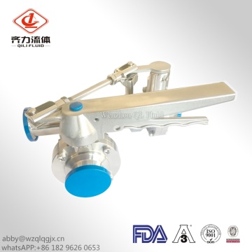 Sanitary Tee Connect Two Butterfly Valves