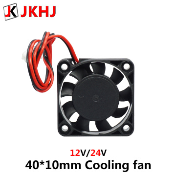 3D Printers Parts 4010 fan DC 12V/24V Cooling Fan XH2.54 2 Pin Dupont Wire Motherboard Mute Cooler hotend Radiator 40*40*10mm