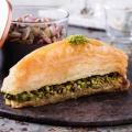 Traditional fresh delicious Turkish Carrot Slice baklava with pistachio. Dessert Baklava Famous Brand Turkish Baklava pistachio