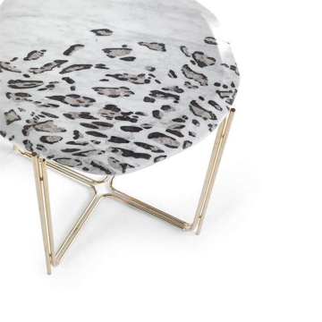 Mesa de leopardo de mármol de lujo de estilo italiano moderno