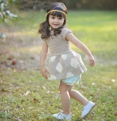 Crochet Sweater Pattern Girls fashion kids clothes