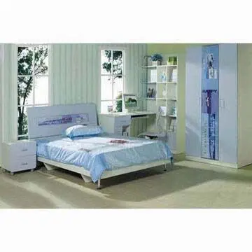 Bedroom Set, Includes Book Shelves, PC Table, Chair, Nightstand and Clothes Cabinet