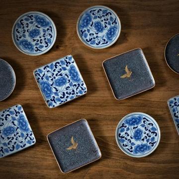 Coasters en or de style japonais - Cérémonie en céramique à l'épreuve de la chaleur pour le thé Kung Fu