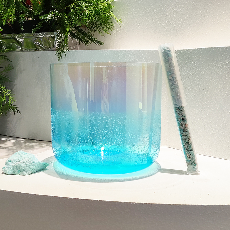 Q're blue amazonite alchemy quartz singing bowl