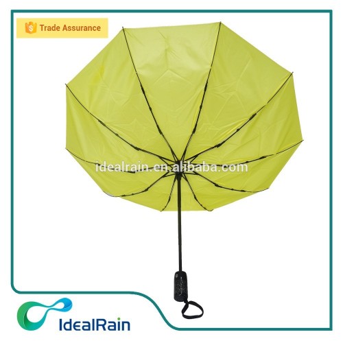 yellow color automatic 3 fold rain umbrella windproof