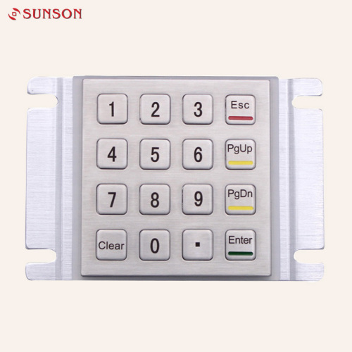 4x4 numerike matricë keypad ip65 industrinë e tastierës çelik vjedhje metalike metalike Pinpad