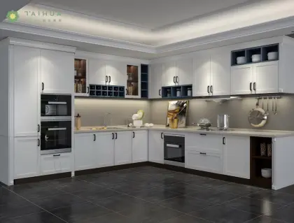 Simple European Style Melamine Kitchen Cabinet