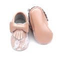 Обувь для младенцев с мягкой подошвой, розовая детская обувь