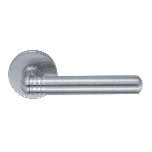 Stylish Solid Door Handles with Round Rosette