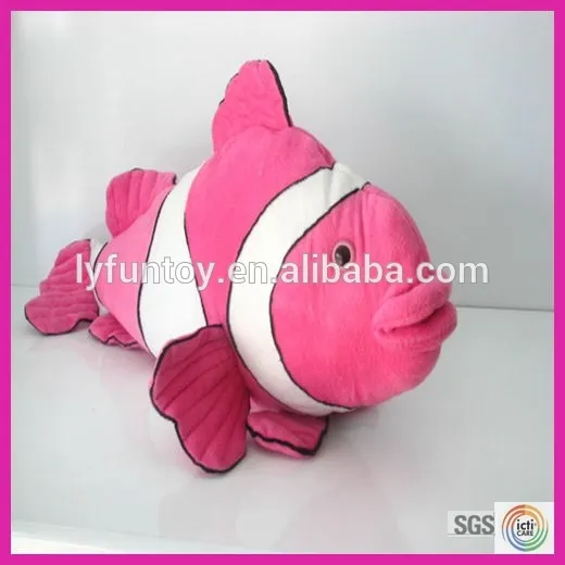 2015 new design plush toys with clownfish shaped