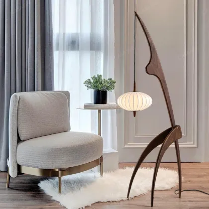 Nordic Simple Design Wood Floor Lamp