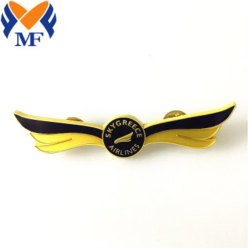 Metal Custom Wings Shape Airline Pin Badge