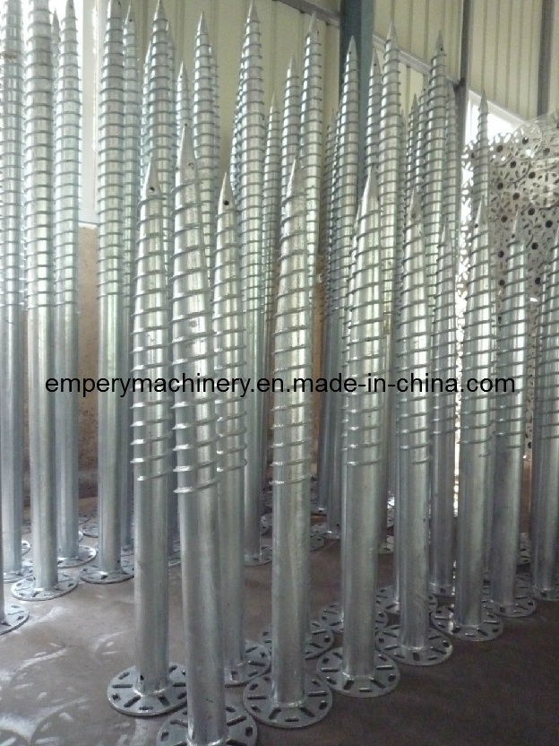 Ground Screw Pile/Galvanized Steel Q235 Ground Screw Non-Flange for Solar Power Project