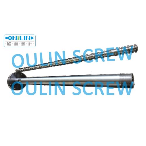 55mm Bi-Metal Film Blowing Screw and Barrel for Reycled HDPE with 40% CaCO3