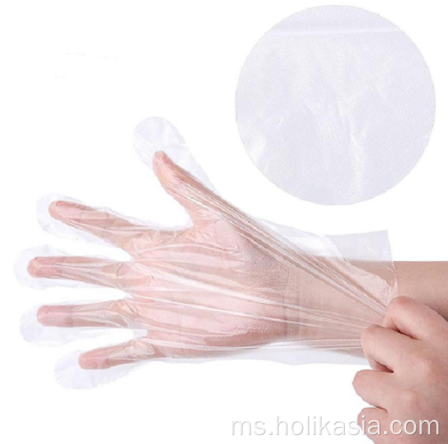 Sarung tangan plastik plastik PPE
