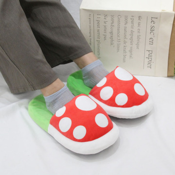 Winter Autumn Women's Mushroom Fur Plush Slippers