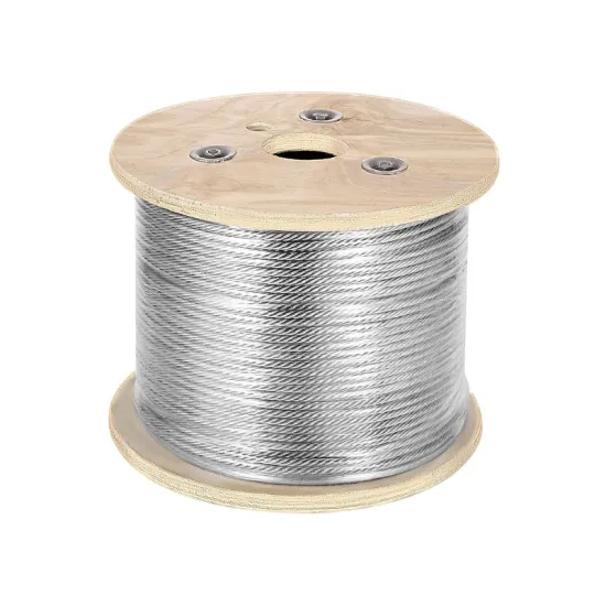 3/16", "7x7", "6x19", "6x32FC", "PVC Coated Galvanized Steel Wire Rope for Peru Market