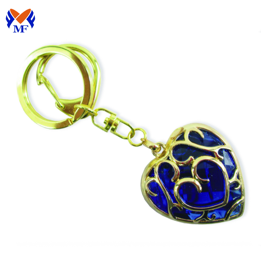 Wholesale metal laser engraved keychain for handbag