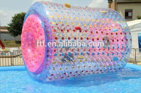 Most Popular Brand Promotion Factory Price Custom Water Walking Ball,Crazy Transparent Inflatable Cylinder Rolling Ball