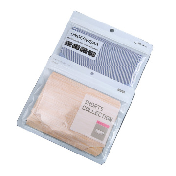 Window Underwear Packaging Bag Zipper Ziplock Bag Transparent Customized Package PE Apparel Stand up Pouch Customized Logo