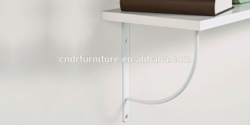 Stainless steel wall adhesive shelf bracket white color