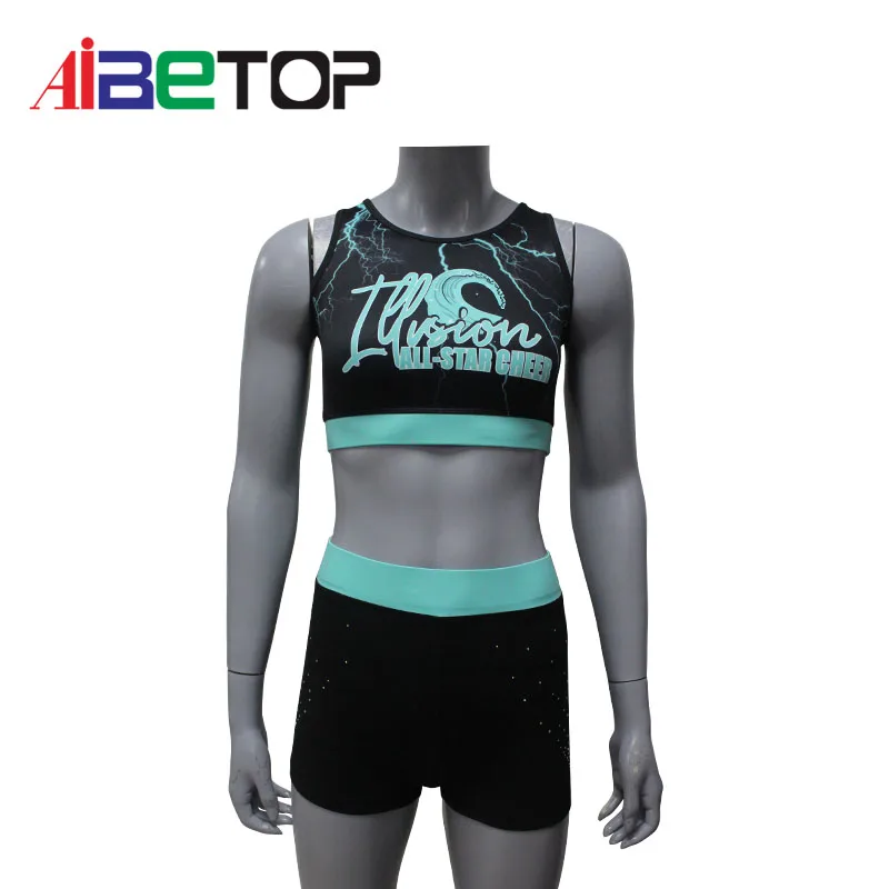 Manufacturer cheer practice wear sexy cheerleader uniform2