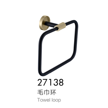 Modern Wall-Mounted Stainless Steel Towel Rack with Loops for Bathroom