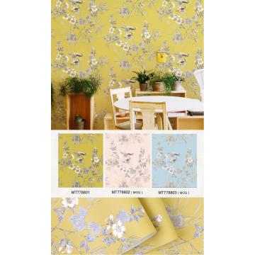 Non-woven wallpaper plant pattern wallpaper