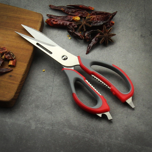 Tijeras de cocina para trabajo pesado con tapa magnética