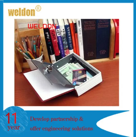 WELDON manufacturer fireproof secret dictionary safe book lock box