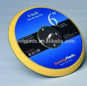 6"DA Backing Pad Velcro No holes 5/16"-24 Durable PU