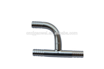 electro polished 3/8 stainless steel Y tee for good, beverage, beer line